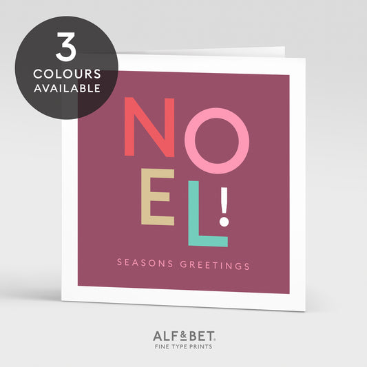 Noel Christmas Greeting Card from Alf and Bet.
