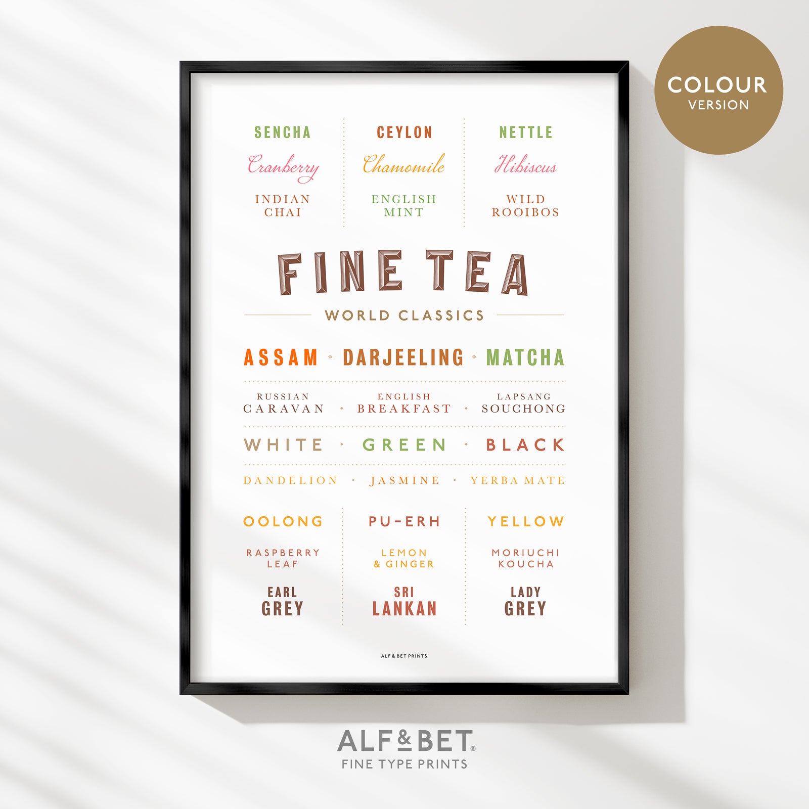 Fine Tea print from Alf and Bet in colour