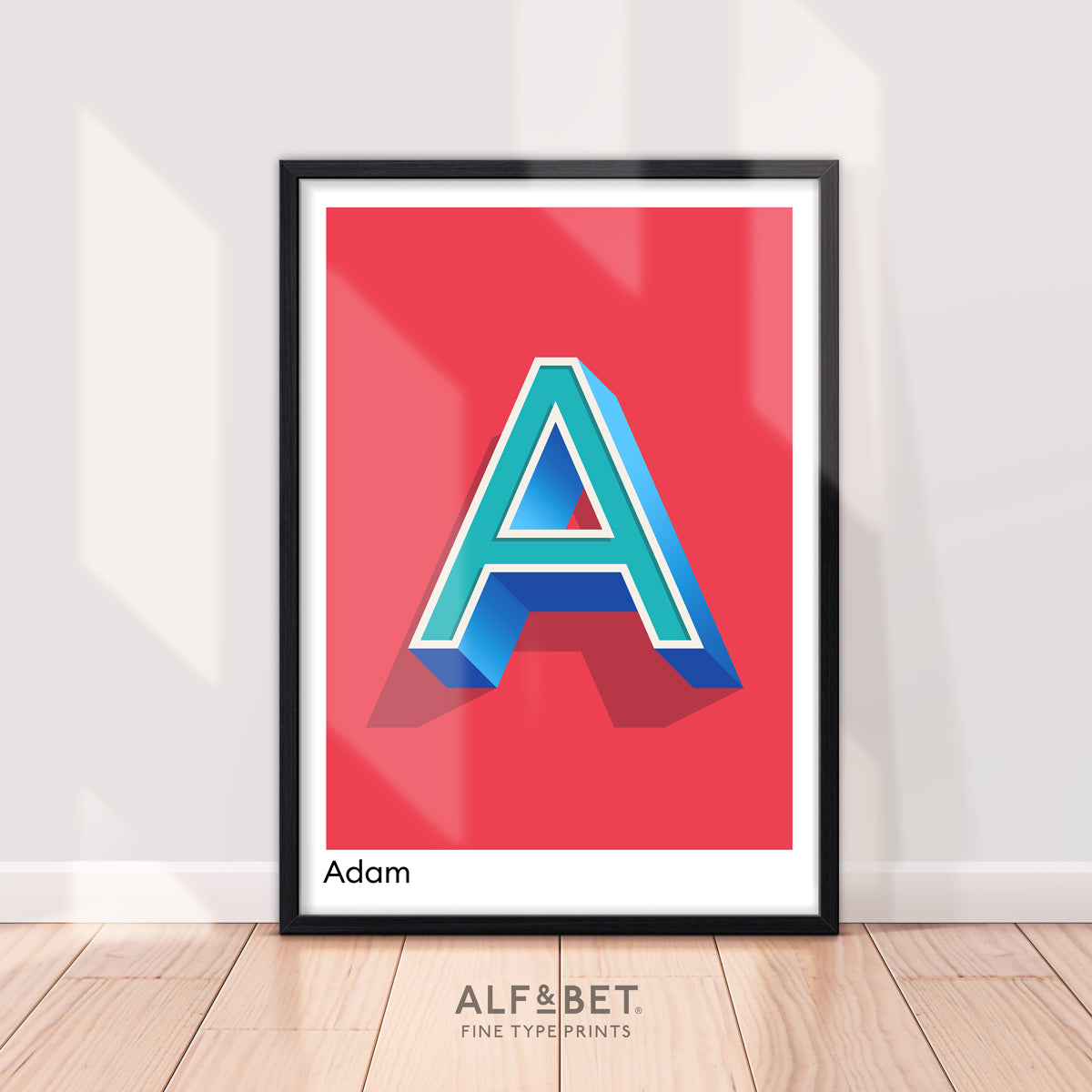 Personalised name and letter print