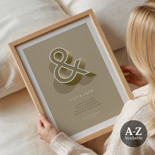Gold Personalised Occasion Print - what4things