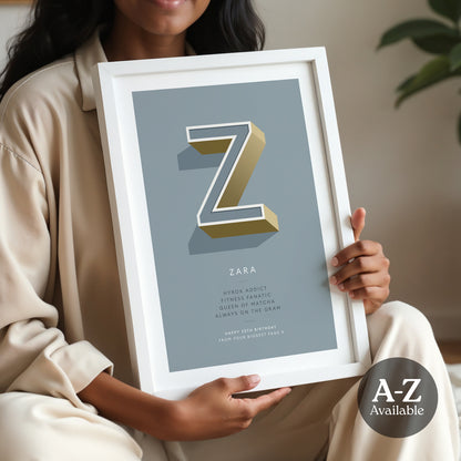 Grey Personalised Occasion Print - what4things