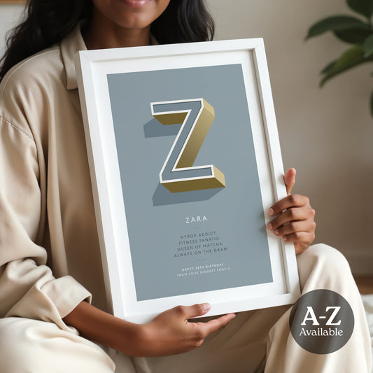 Grey Personalised Occasion Print - what4things