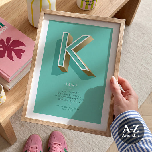 Mint Green Personalised Occasion Print - what4things