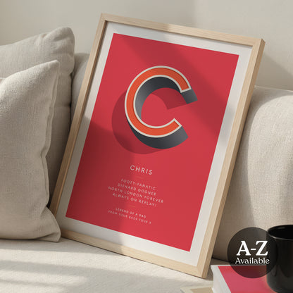 Red Personalised Occasion Print - what4things