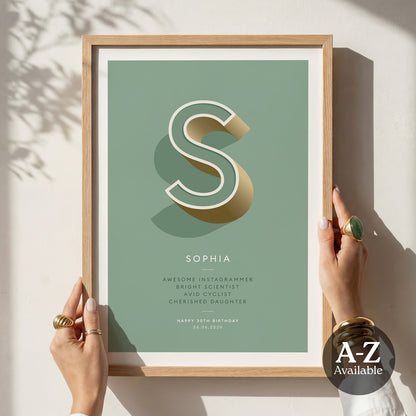 Sage Green Personalised Occasion Print - what4things