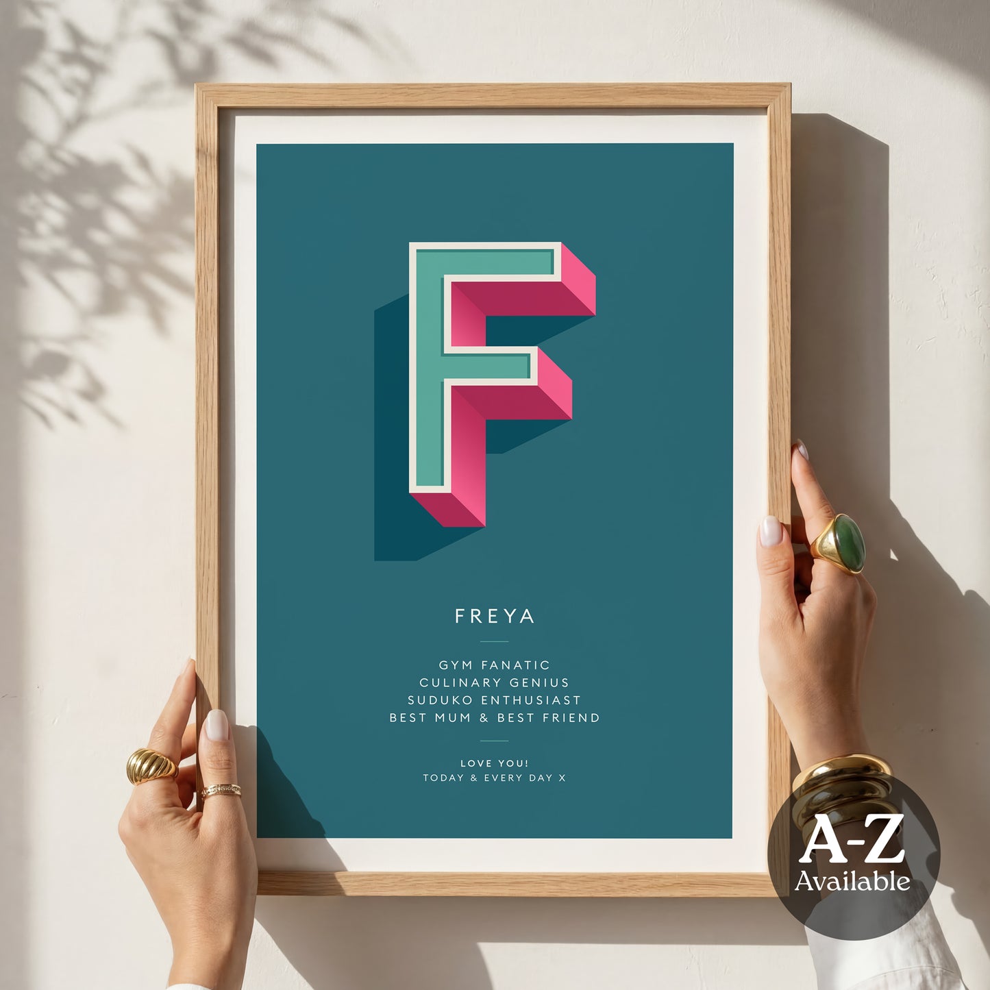 Sea Blue Personalised Occasion Print - what4things