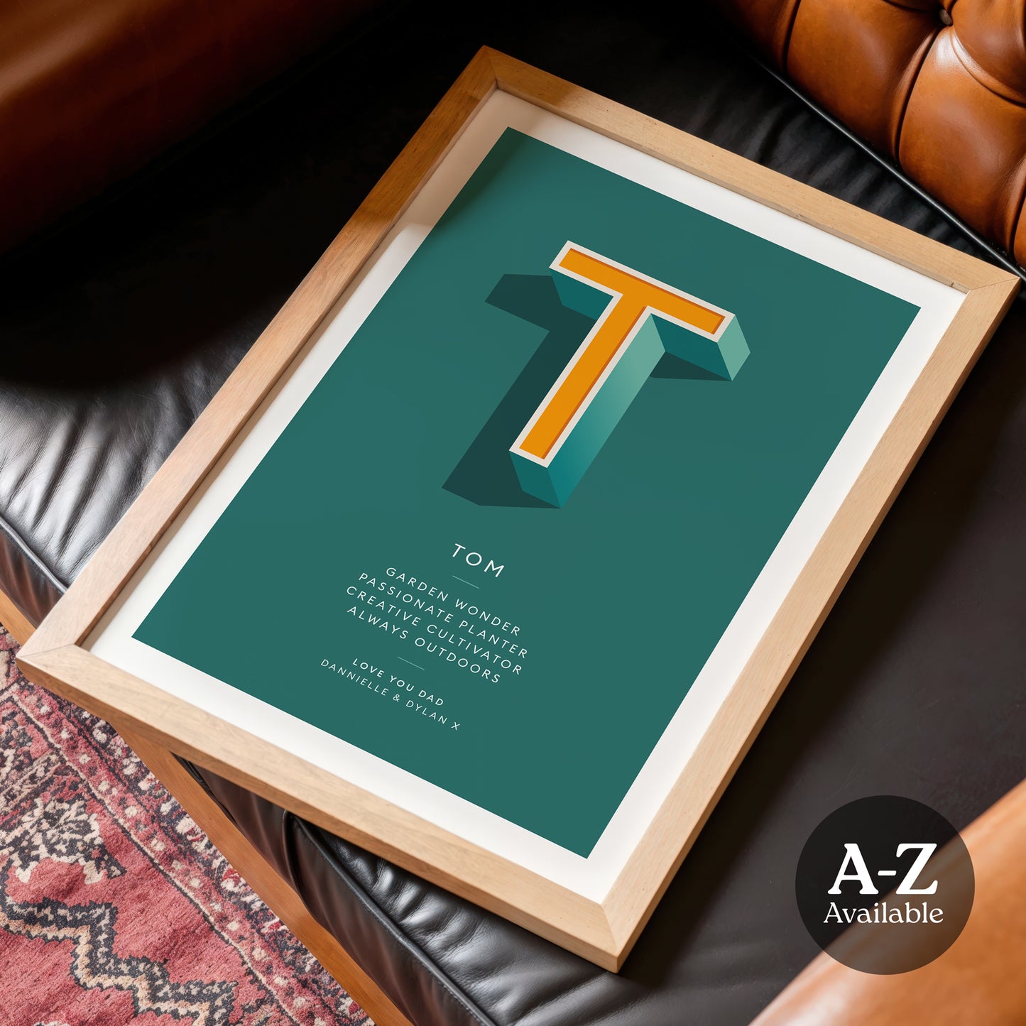Teal Personalised Occasion Print - what4things