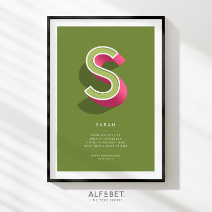 Dill Green Personalised Mother’s Day Print from Alf and Bet