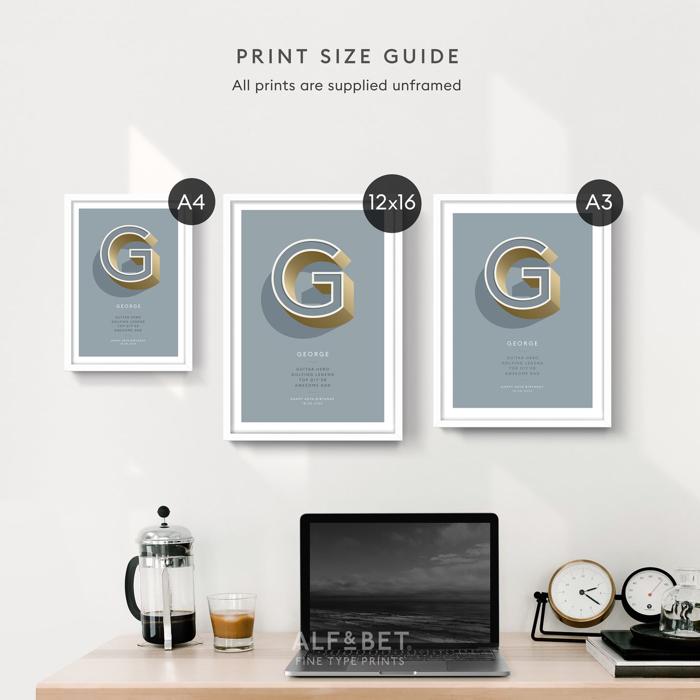 Mint Green Personalised Graduation Print from Alf and Bet