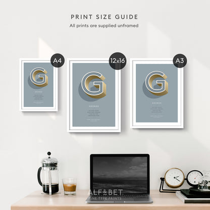 Mint Green Personalised Graduation Print from Alf and Bet
