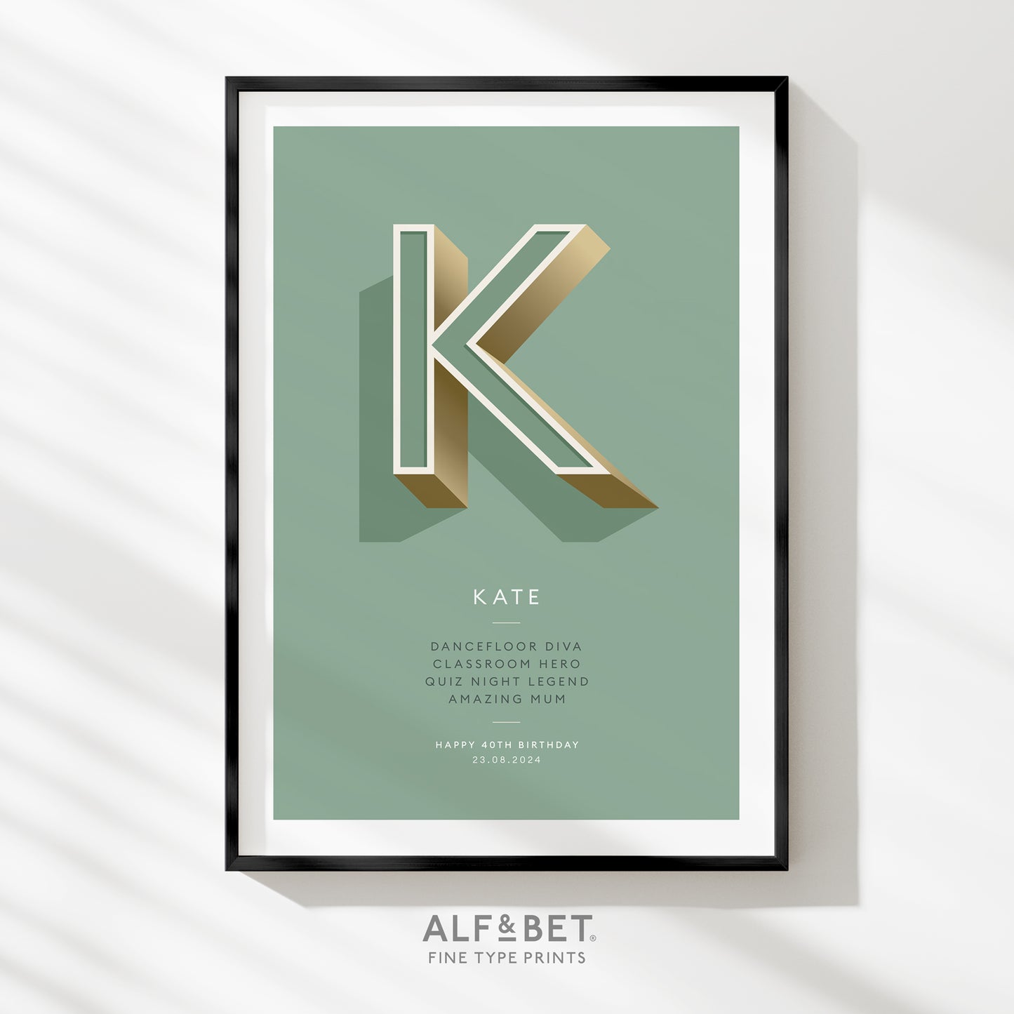 Sage Green Personalised Occasion Print - what4things