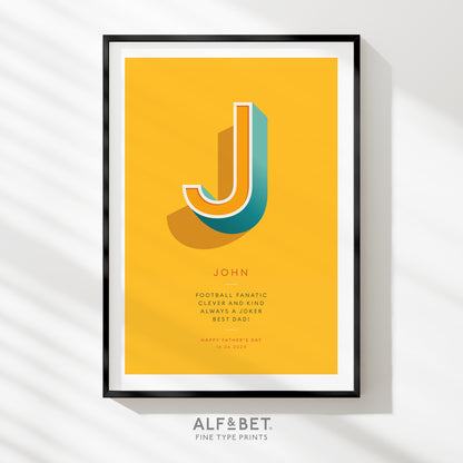 Yellow Personalised Occasion Print - what4things