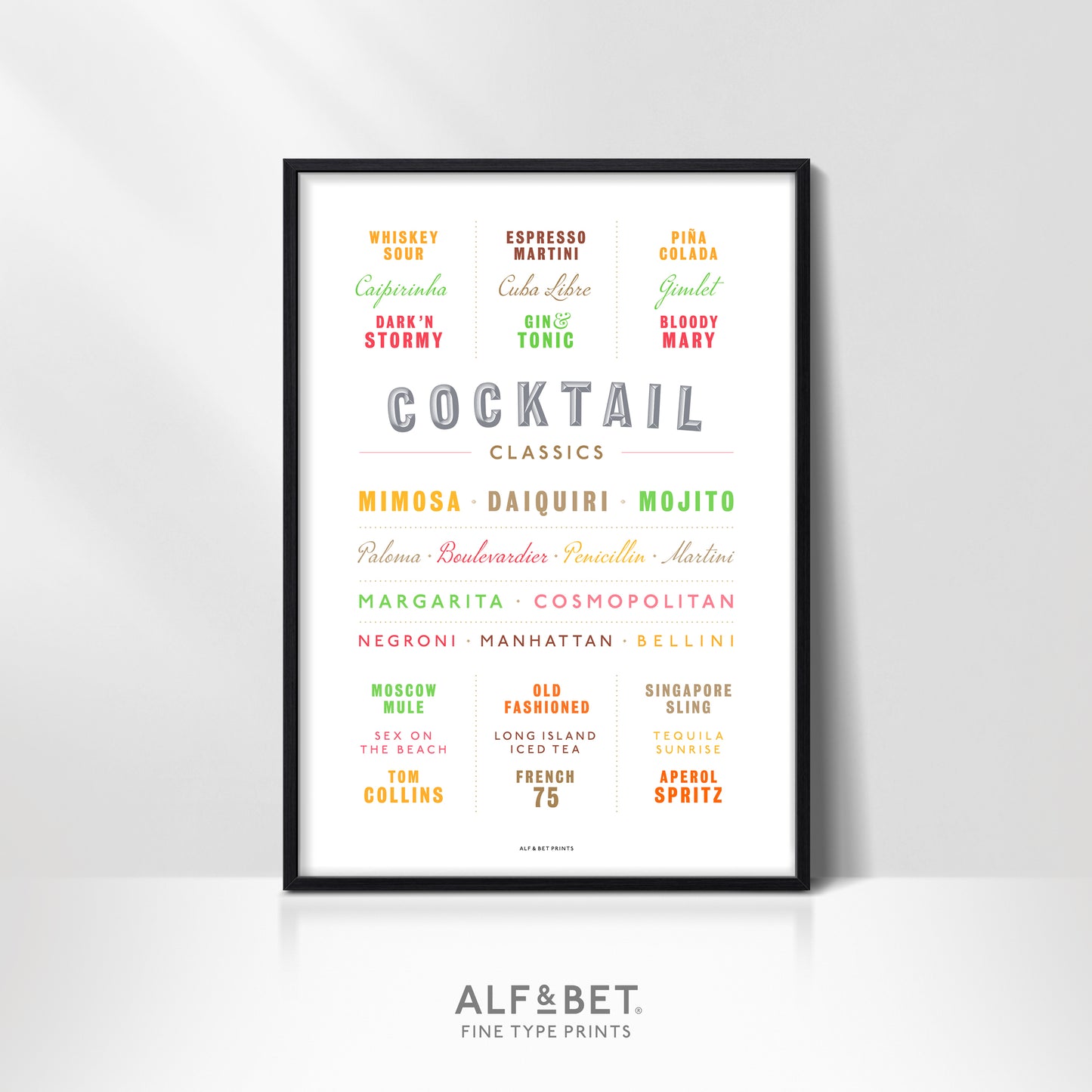 Cocktail Classics Print