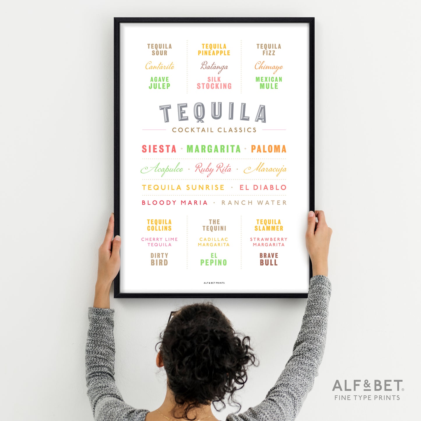 Tequila Cocktail Classics Print